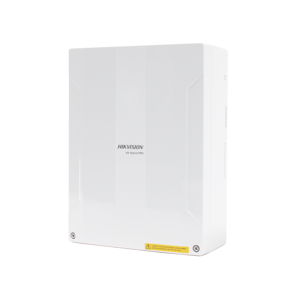 AX Hybrid Pro 64-zone Alarm Panel / 8 Direct Wired Zones to the Panel / 56 Expandable Zones: Wireless or Wired / TCP/IP and WIFI Connection / Supports 3G/4G module (optional) / Hik-connect