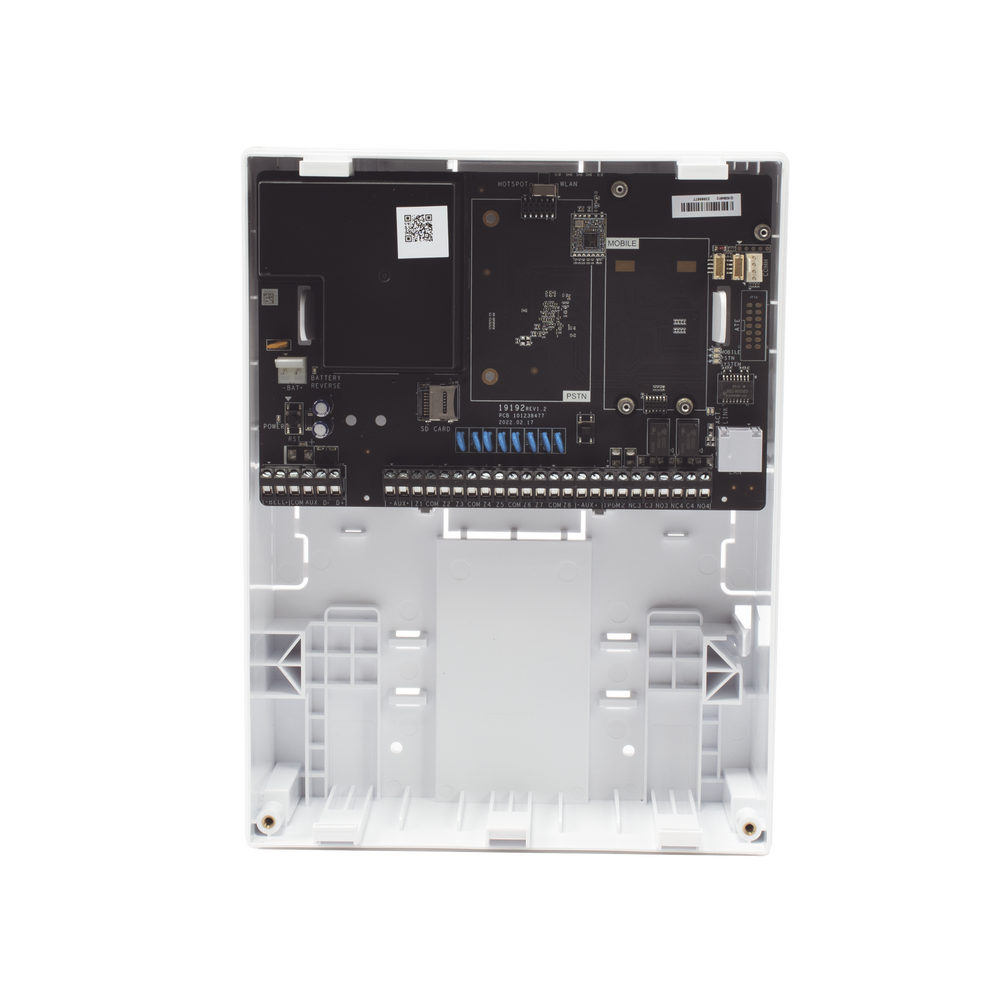 AX Hybrid Pro 64-zone Alarm Panel / 8 Direct Wired Zones to the Panel / 56 Expandable Zones: Wireless or Wired / TCP/IP and WIFI Connection / Supports 3G/4G module (optional) / Hik-connect