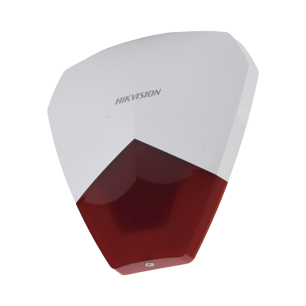 Sirena Estrobo Cableada Hikvision / Ideal para cualquier Panel de Alarma / Roja