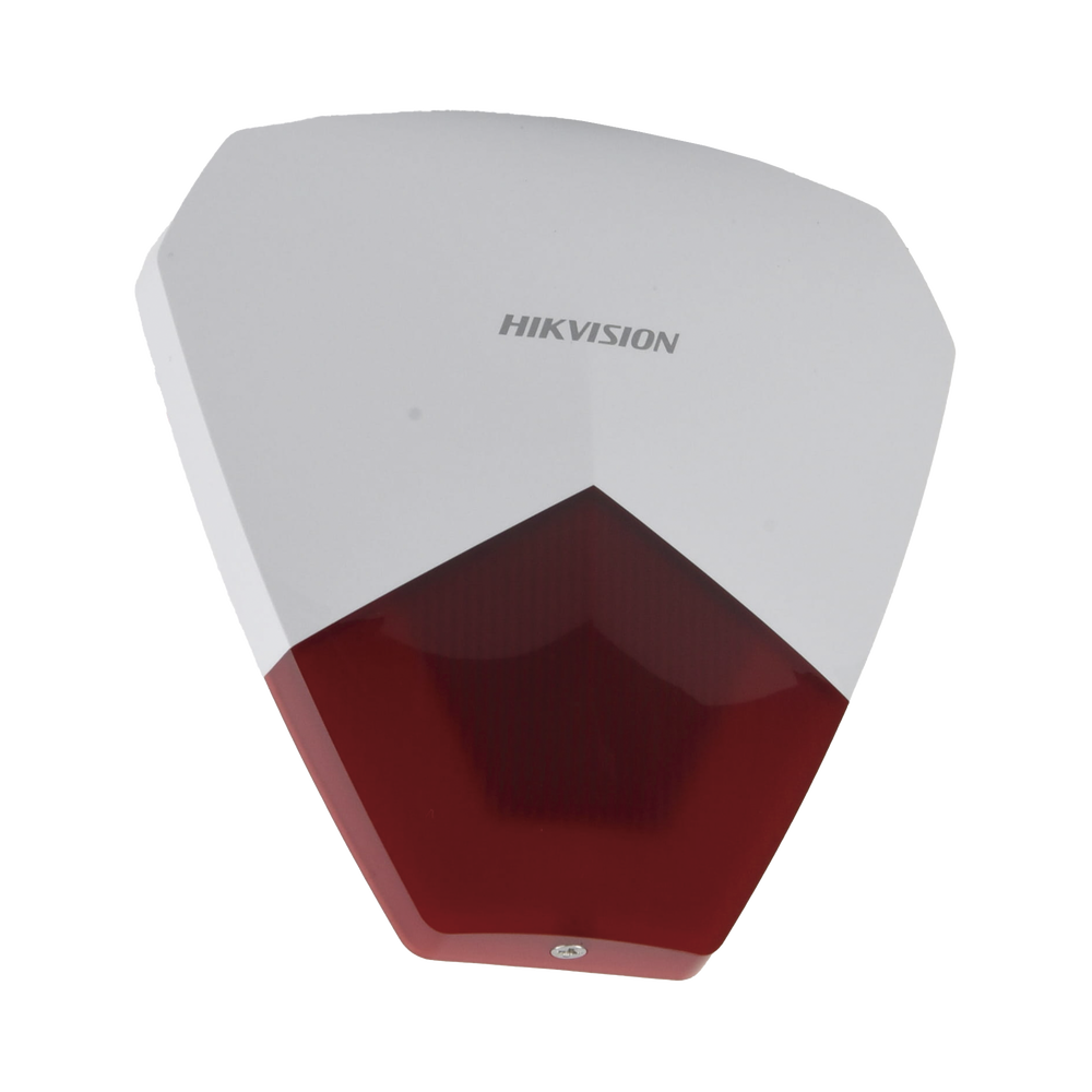 Sirena Estrobo Cableada Hikvision / Ideal para cualquier Panel de Alarma / Roja