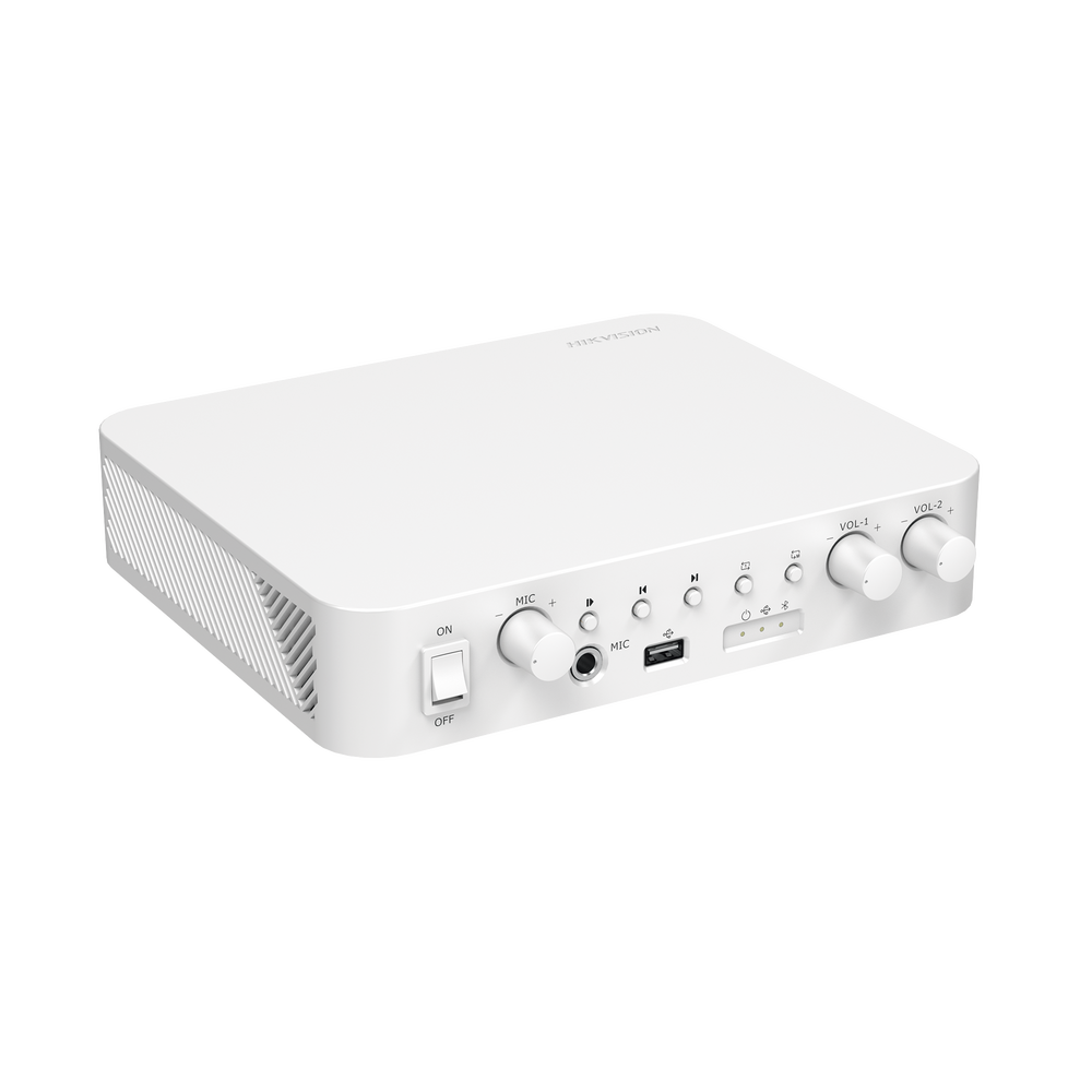 Amplificador / 2 Canales / 60W / Bluetooth / Entrada y Salida RCA / USB / 1 Entrada Micrófono / 24VCD