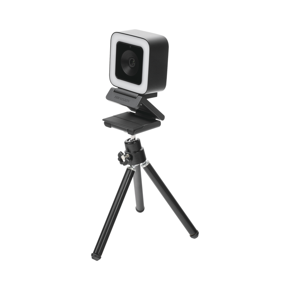 Cámara Web ALTA DENIFICIÓN (1080p) / Aro de Luz Interconstruido / Gran Angular / Micrófono Integrado / Conector USB de 2 mts / Fácil de Instalar / Reducción de Ruido Inteligente