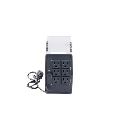 UPS de 600 VA / 360W / Protección Contra Sobrecarga y Descarga / Entrada y Salida 120 VCA / 6 Tomas NEMA 5-15R (4 con Re