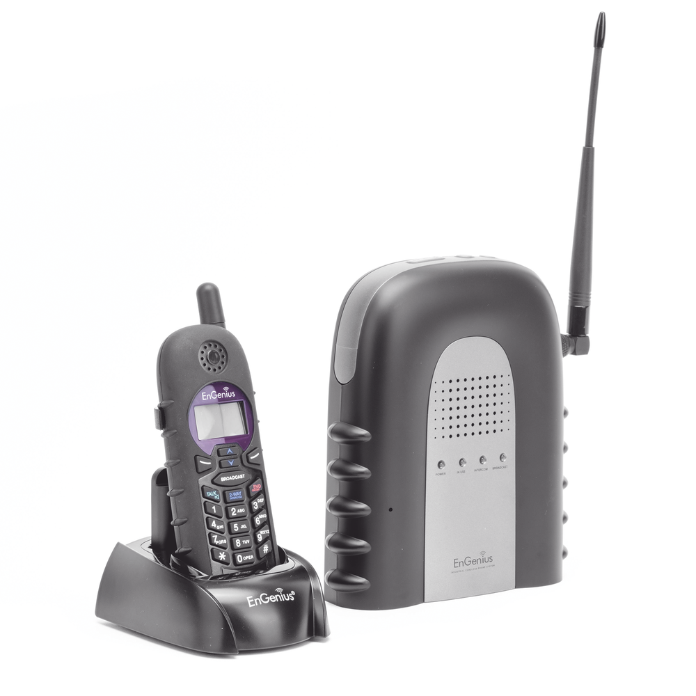 Long Range IP Phone System / Up to 23,000 m² in Warehouses / Up to 12 km² on Farms or Ranches / 12 Levels of Penetration / 2-Way Radio Function / Up to 10 SIP Accounts