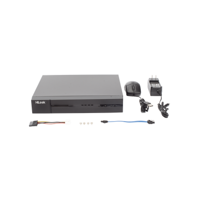 DVR 2 Megapixel / 4 Canales TVI / AHD / CVI / CVBS + 2 Canales IP / 1 HDD / H.265+ / Salida en Full HD / Audio por Coaxi