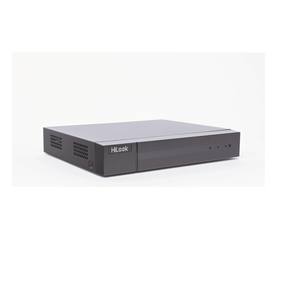 DVR 4 Megapixeles Lite Pentahíbrido / 16 Canales TURBOHD + 2 Canales IP / 1 Bahía de Disco Duro / H.264+ / Audio por Coaxitrion / Salida de Vídeo Full HD