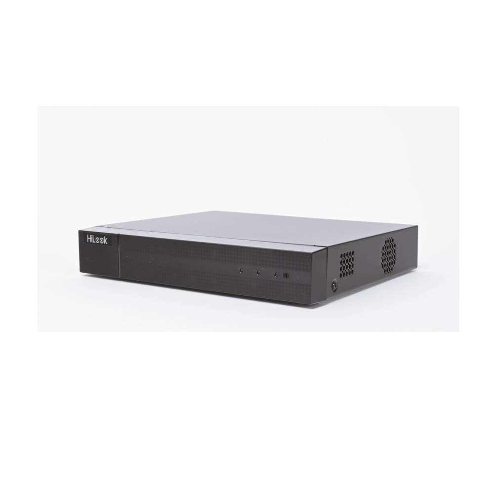 DVR 4 Megapixeles Lite Pentahíbrido / 16 Canales TURBOHD + 2 Canales IP / 1 Bahía de Disco Duro / H.264+ / Audio por Coaxitrion / Salida de Vídeo Full HD