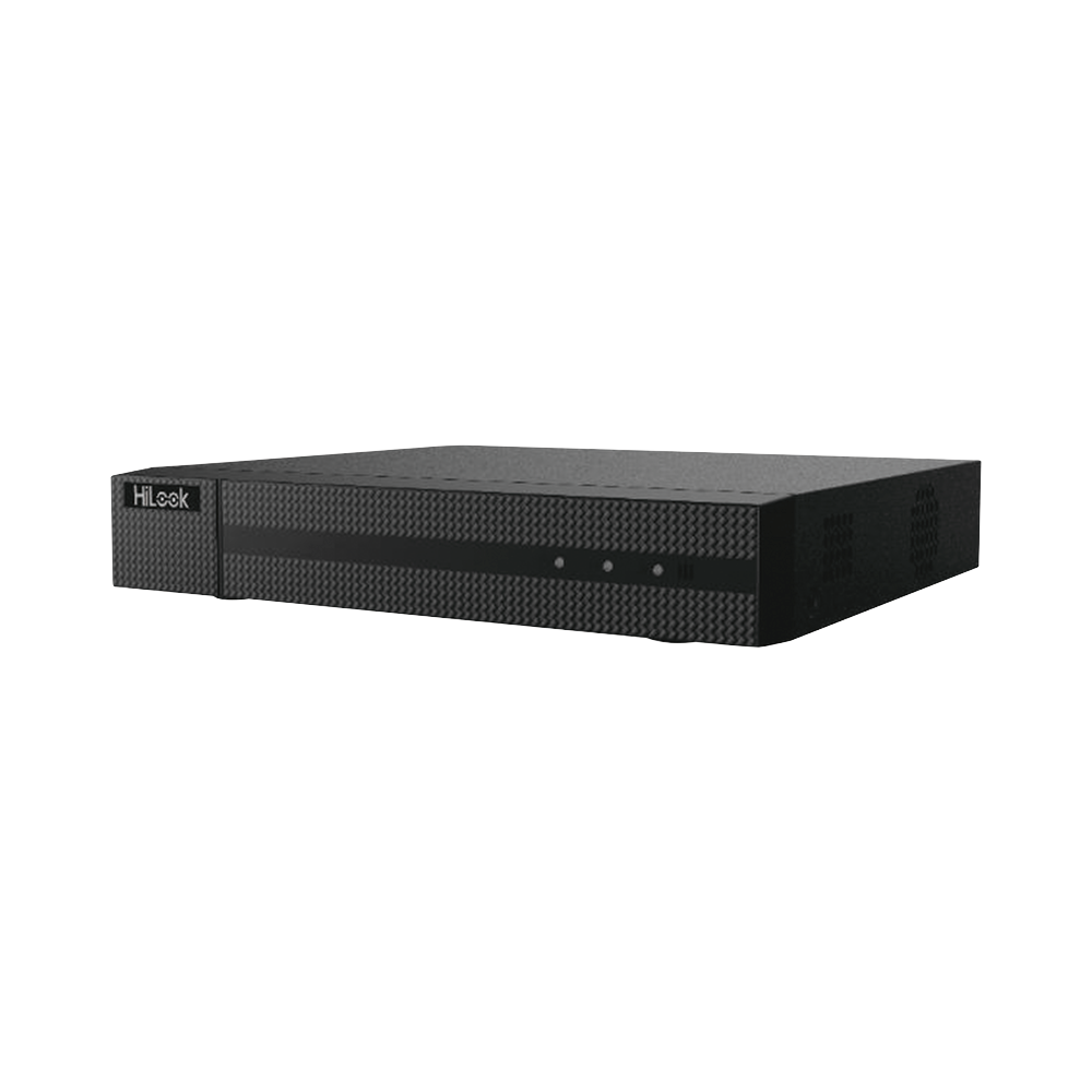 DVR 4 Megapixeles Lite Pentahíbrido / 16 Canales TURBOHD + 2 Canales IP / 1 Bahía de Disco Duro / H.264+ / Audio por Coaxitrion / Salida de Vídeo Full HD