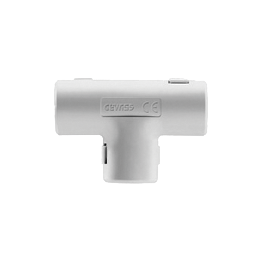 Unión en "T" para tubería rígida, recomendado para cable eléctrico, PVC Auto-extinguible, de 16 mm