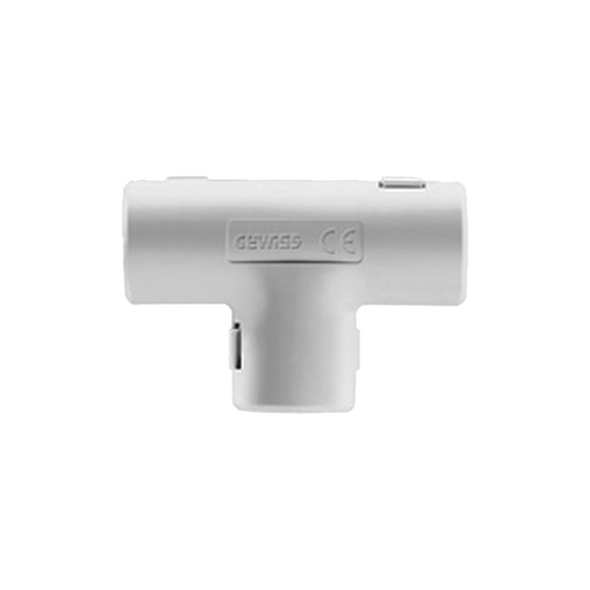Unión en "T" para tubería rígida, recomendado para cable eléctrico, PVC Auto-extinguible, de 25 mm