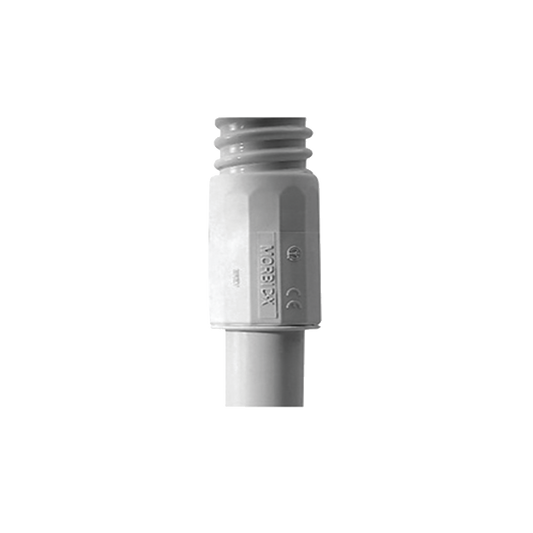 Conector (Racor) de tubería rígida a tubería flexible (Diflex), PVC Auto-Extinguible, 20 mm, IP65