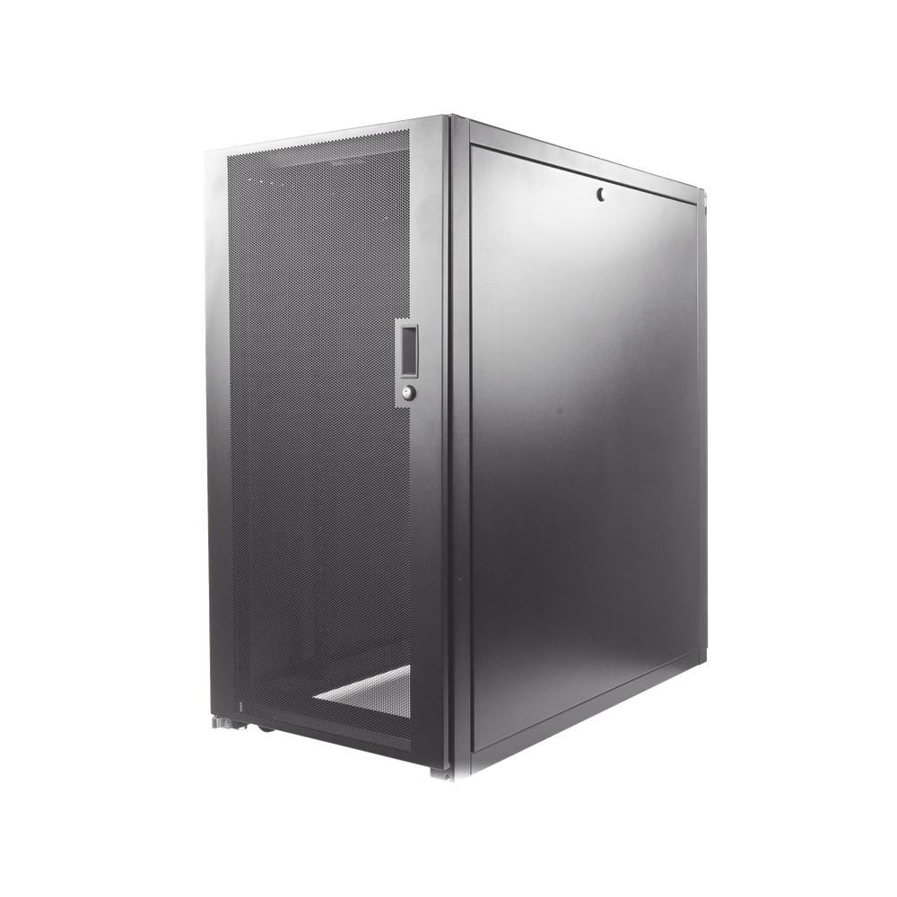 Gabinete Profesional de Telecomunicaciones, de Piso, 24 UR, 600 mm de Ancho y 1070 mm de Profundidad, Color Negro
