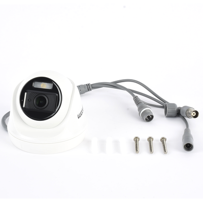 Turret TURBOHD 2 Megapíxel (1080p) / Imagen a color 24/7 / Lente 2.8 mm / Policarbonato / Luz Blanca 20 mts / Interior /