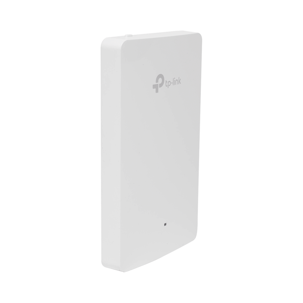 Omada Dual Band 802.11ac Access Point, 802.3af/at PoE, MU-MIMO, 2x2 MIMO wall plate design with three additional ports, supports up to 100 clients.
