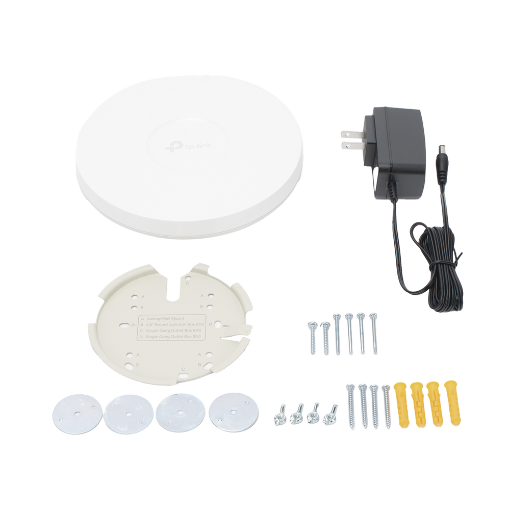 Wi-Fi 6 Access Point / MU-MIMO 2x2 / High User Density / Controller or Stand-Alone Configuration / For Ceiling-Wall Mounting.