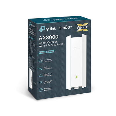 Punto de Acceso Wi-Fi 6 AX3000 MU-MIMO 2x2 / Alta Densidad de Usuarios / Configuración por Controlador o Stand-Alone / P