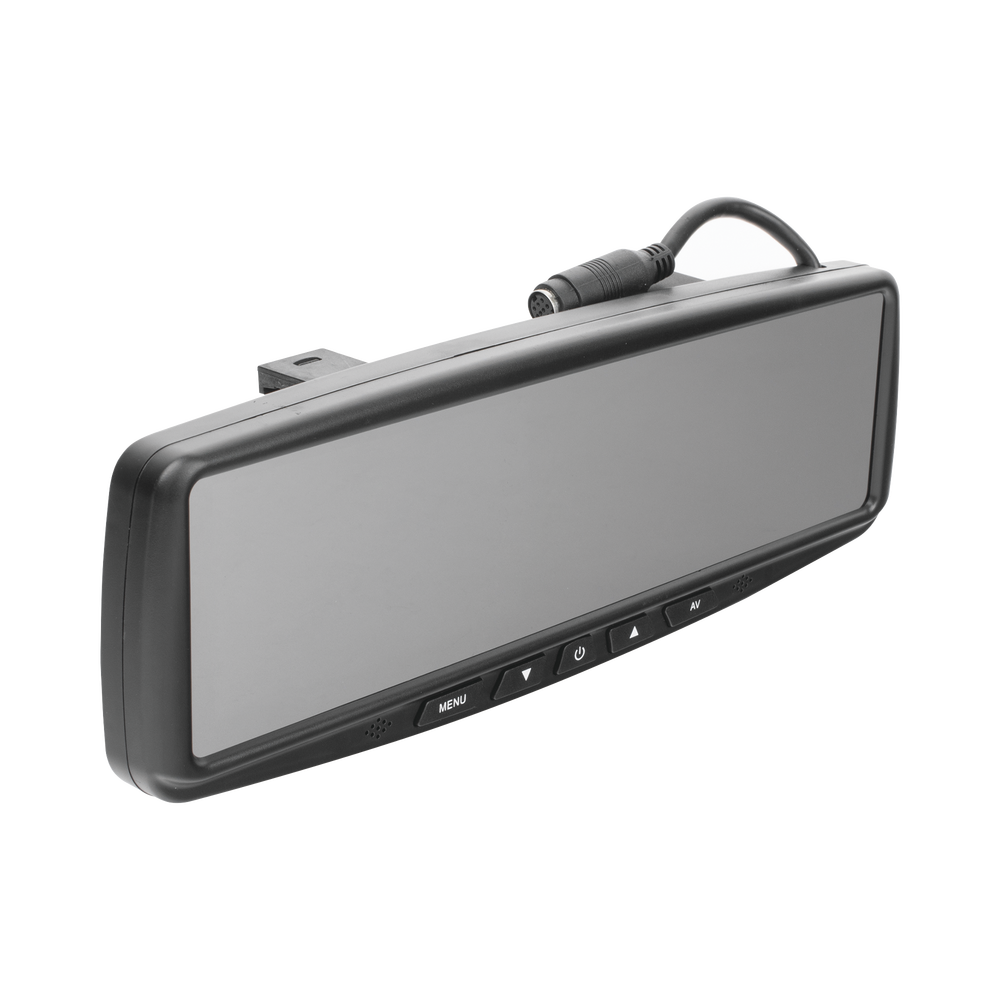 Sistema alámbrico de reversa con cámara y monitor de 4.3 pulgadas, Incluye cámara para placa de  170°