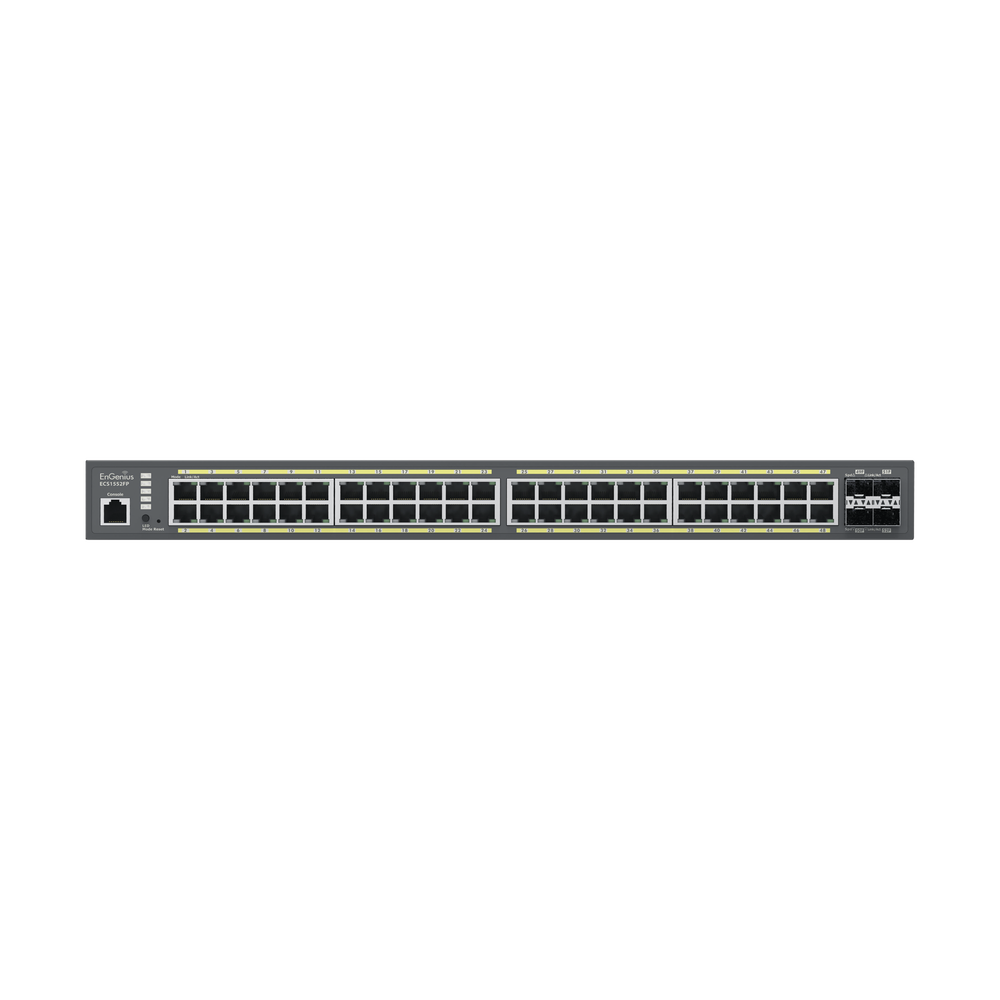 48-Port Gigabit and 4-Port SFP PoE Switch, Cloud Managed, Up to 740W, Layer 2, Supports PoE+ 802.3 at/af