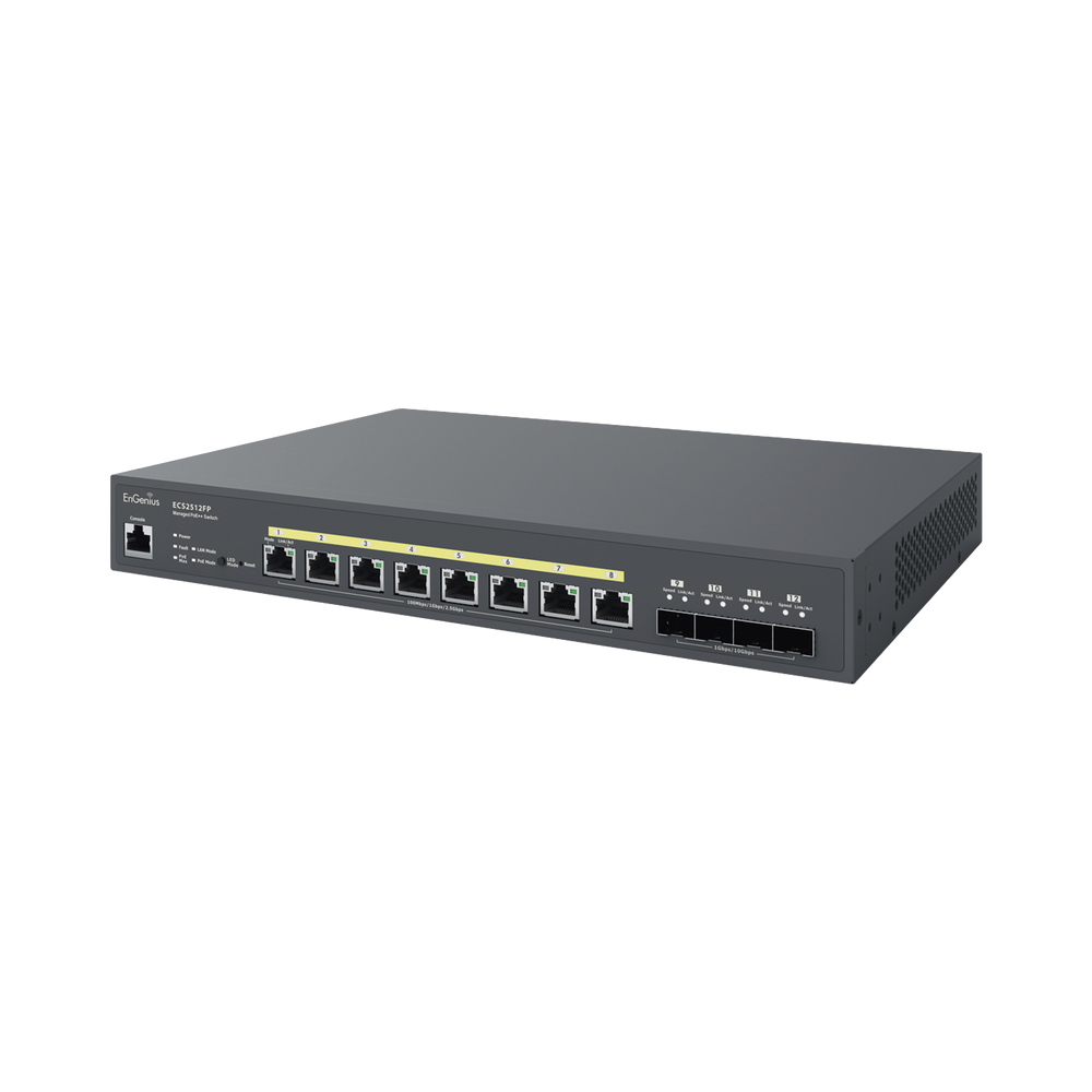 8-Port 2.5Gbps Layer 2 Cloud Managed PoE++ Switch, Up to 240W, 4 SFP Ports