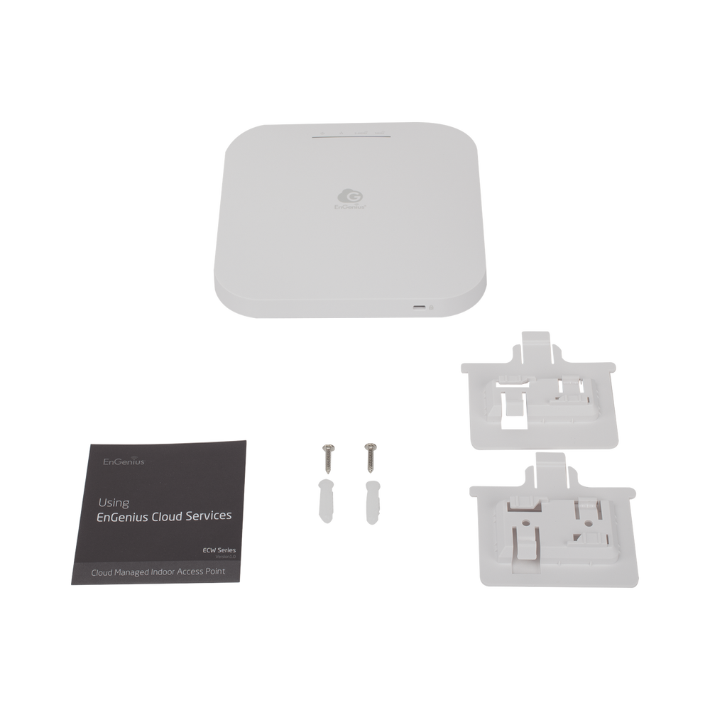 2x2 Indoor Wi-Fi 6 Access Point, Cloud Management, For High User Capacity, Up to 1,200 Mbps (5GHz) and 574 Mbps (2.4GHz), Mesh Mode, Supports 802.3af PoE