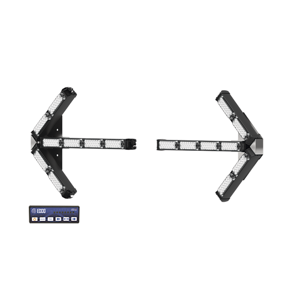 Flechas separadas directoras de tráfico LED de 28 Pulgadas en color ámbar.