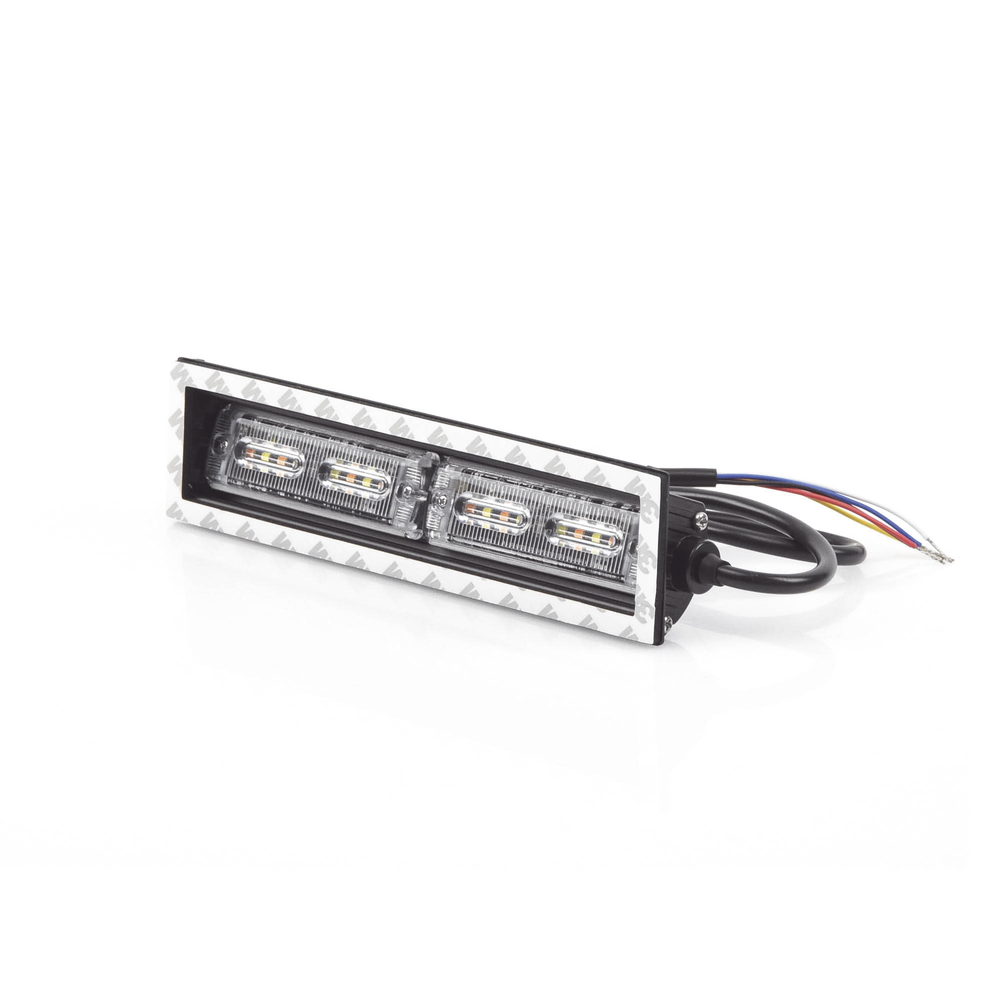 Window-mounted turn signal light, 12-24 VDC, 2 dual-color heads, amber/clear
