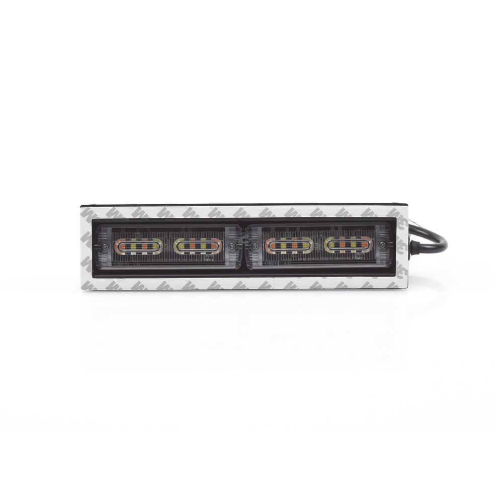 Window-mounted turn signal light, 12-24 VDC, 2 dual-color heads, amber/clear