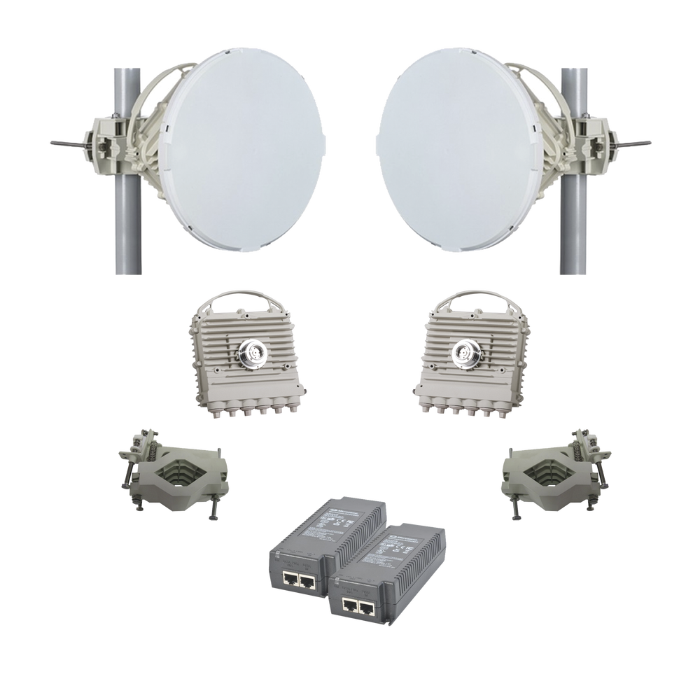 Enlace completo EH-5500-FD con  antenas de 1 pie / 2 Gbps Full Duplex (Actualizable a 5 Gbps) en Banda Libre