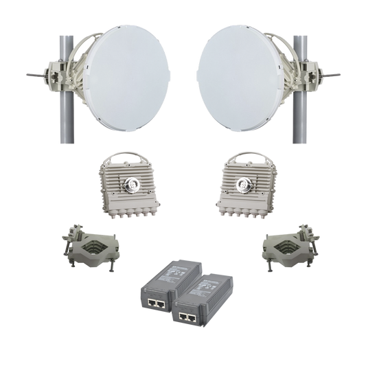 Enlace completo EH-5500-FD con  antenas de 1 pie / 2 Gbps Full Duplex (Actualizable a 5 Gbps) en Banda Libre