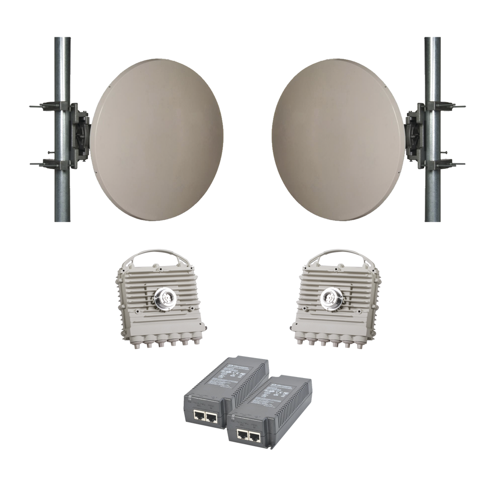 Enlace completo EH-5500-FX con  antenas de 2 pies. 2 Gbps Full Duplex (Actualizable a 5 Gbps) en Banda Libre