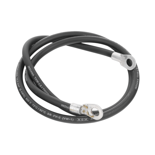 Jumper para Puesta a Tierra con Cable 6 AWG con Conectores de Ojo de 100 cm.