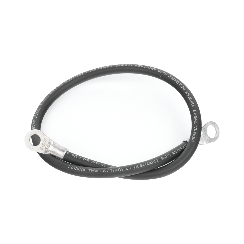 Jumper para Puesta a Tierra con Cable 6 AWG con Conectores de Ojo de 50 cm.