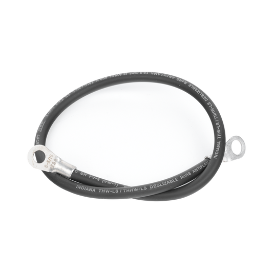 Jumper para Puesta a Tierra con Cable 6 AWG con Conectores de Ojo de 50 cm.