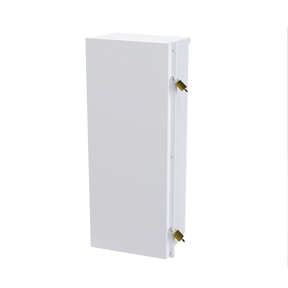 Gabinete Acero Galv. para 3 Bat. PL110D12. Puerta Sin Ventilación. Acc. de piso o poste No incluidos (400 x 1060 x 300mm).
