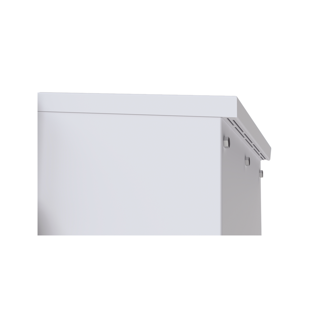 Gabinete Acero Galv. para 3 Bat. PL110D12. Puerta Sin Ventilación. Acc. de piso o poste No incluidos (400 x 1060 x 300mm).
