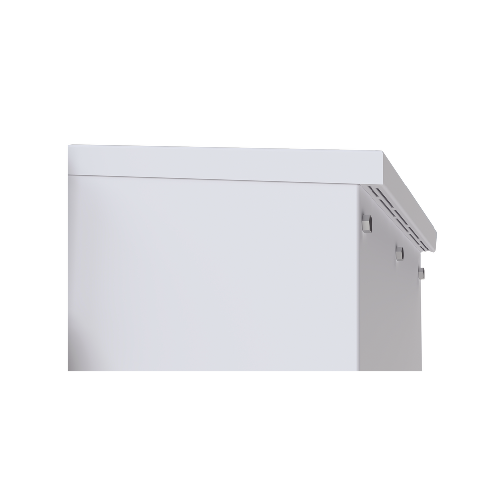 Gabinete Acero Galv. para 3 Bat. PL110D12. Puerta Ventilada. Acc. de piso o poste No incluidos (400 x 1060 x 300mm).