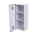 Gabinete Acero Galv. para 3 Bat. PL110D12. Puerta Ventilada. Acc. de piso o poste No incluidos (400 x 1060 x 300mm).
