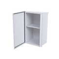 Gabinete Acero Galv. para 2 Baterías PL110D12  (400 x 730 x 300mm). Puerta Sin Ventilación. Acc. para piso o poste No incluidos.