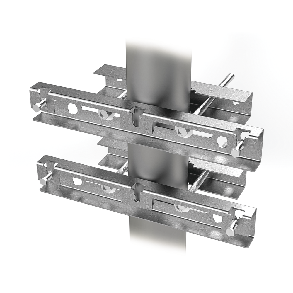 Galvanized Mounting for Pole or Wall Installation Cabinets with Initials EIPCB