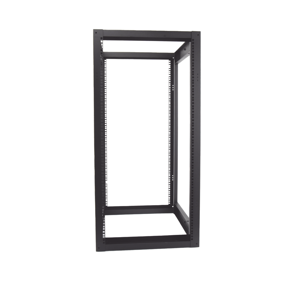 Standard 19" 4-Post Rack, Steel, 24 Units, Adjustable Depth.