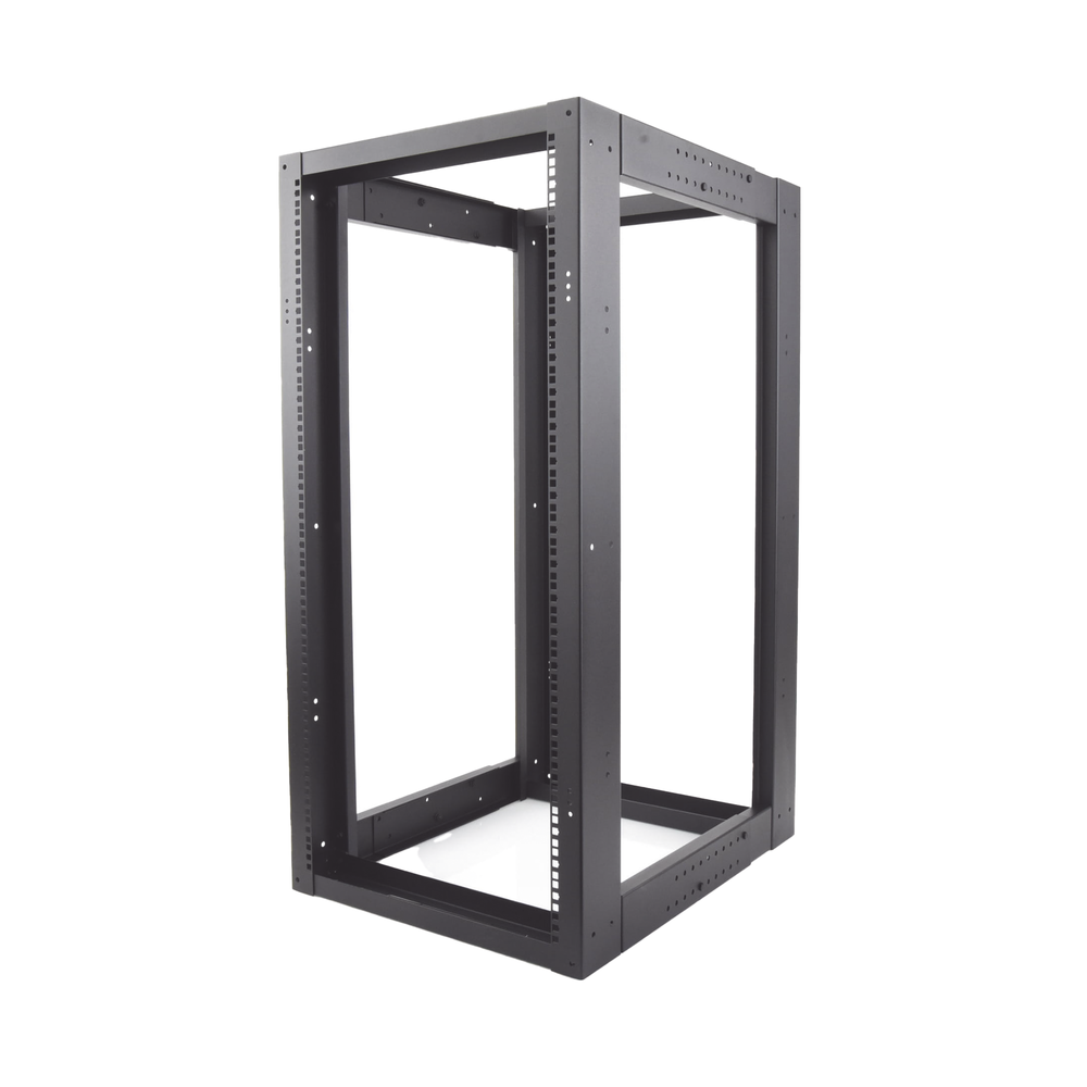Standard 19" 4-Post Rack, Steel, 24 Units, Adjustable Depth.