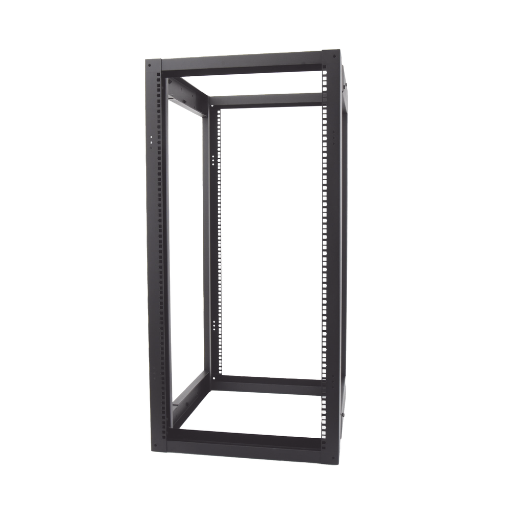 Standard 19" 4-Post Rack, Steel, 24 Units, Adjustable Depth.