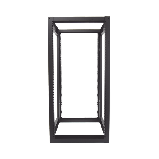 Rack Estándar 19" de 4 Postes, Acero, 24 Unidades, Profundidad Ajustable.