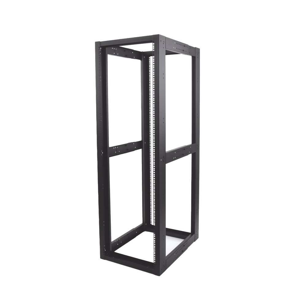 Standard 19" 4-Post Rack, Steel, 37 Units, Adjustable Depth.