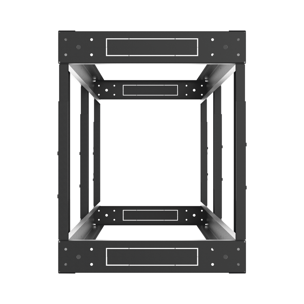 Standard 19" 4-Post Rack, Steel, 42 Units, Adjustable Depth.