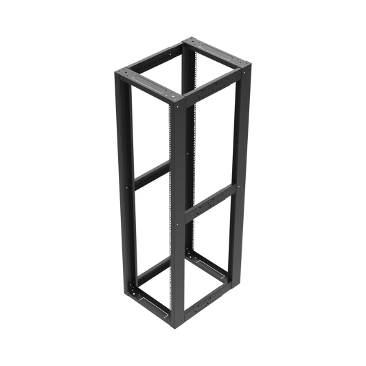 Rack Estándar 19" de 4 Postes, Acero, 42 Unidades, Profundidad Ajustable.