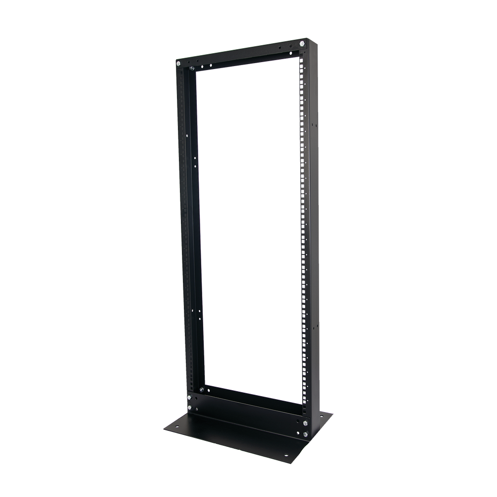 Rack de 2 Postes, Estándar 19", 37 Unidades, de Acero, Base "L" para Anclar a Piso.