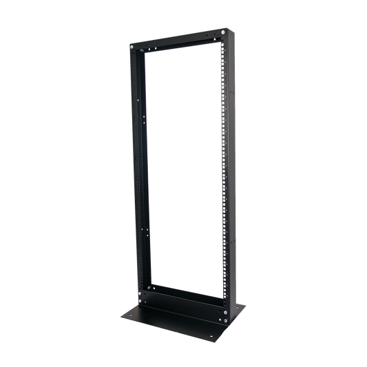 Rack de 2 Postes, Estándar 19", 37 Unidades, de Acero, Base "L" para Anclar a Piso.