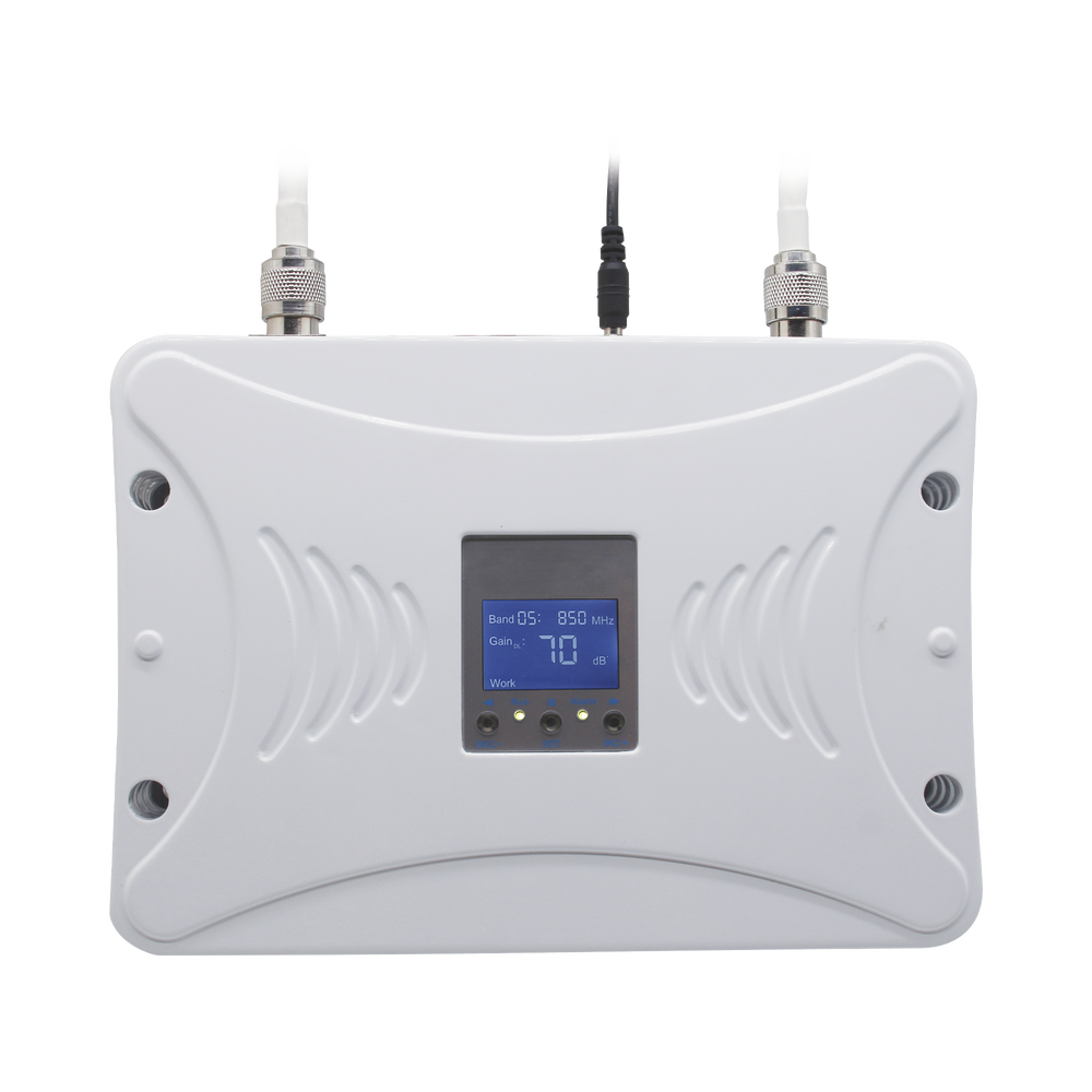 Kit Amplificador de Señal Celular 4.5G LTE, 3G y Voz. Funciona con Todos los Operadores. Soporta Múltiples Dispositivos y Tecnologías. Hasta 1000 metros cuadrados de Cobertura