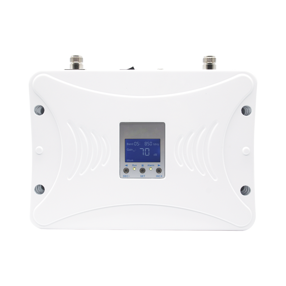 4G LTE, 3G, and Voice Cellular Signal Booster Kit. Works with all carriers. Supports multiple devices and technologies. Coverage up to 1,000 square meters.